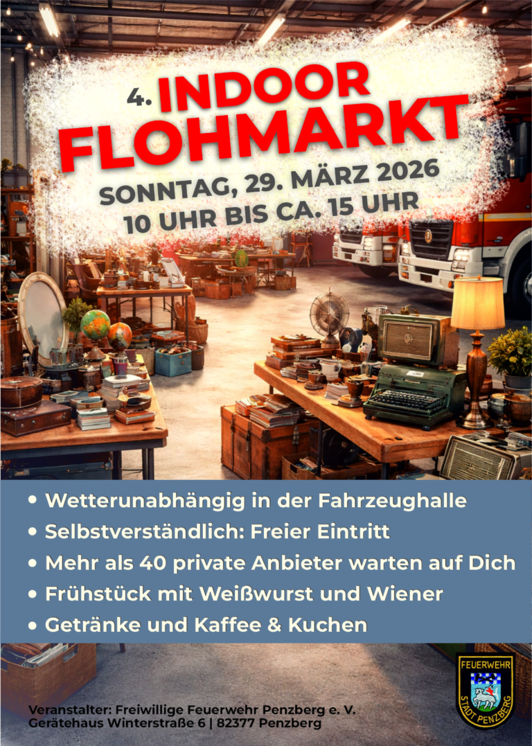 Save the Date: Indoor-Flohmarkt in Penzberg am 29.03.2026!
